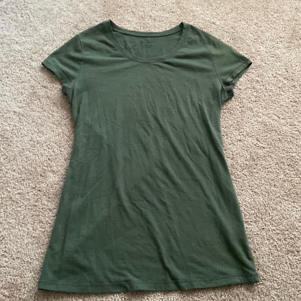 Olive green tee shirt
